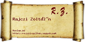 Rajczi Zoltán névjegykártya